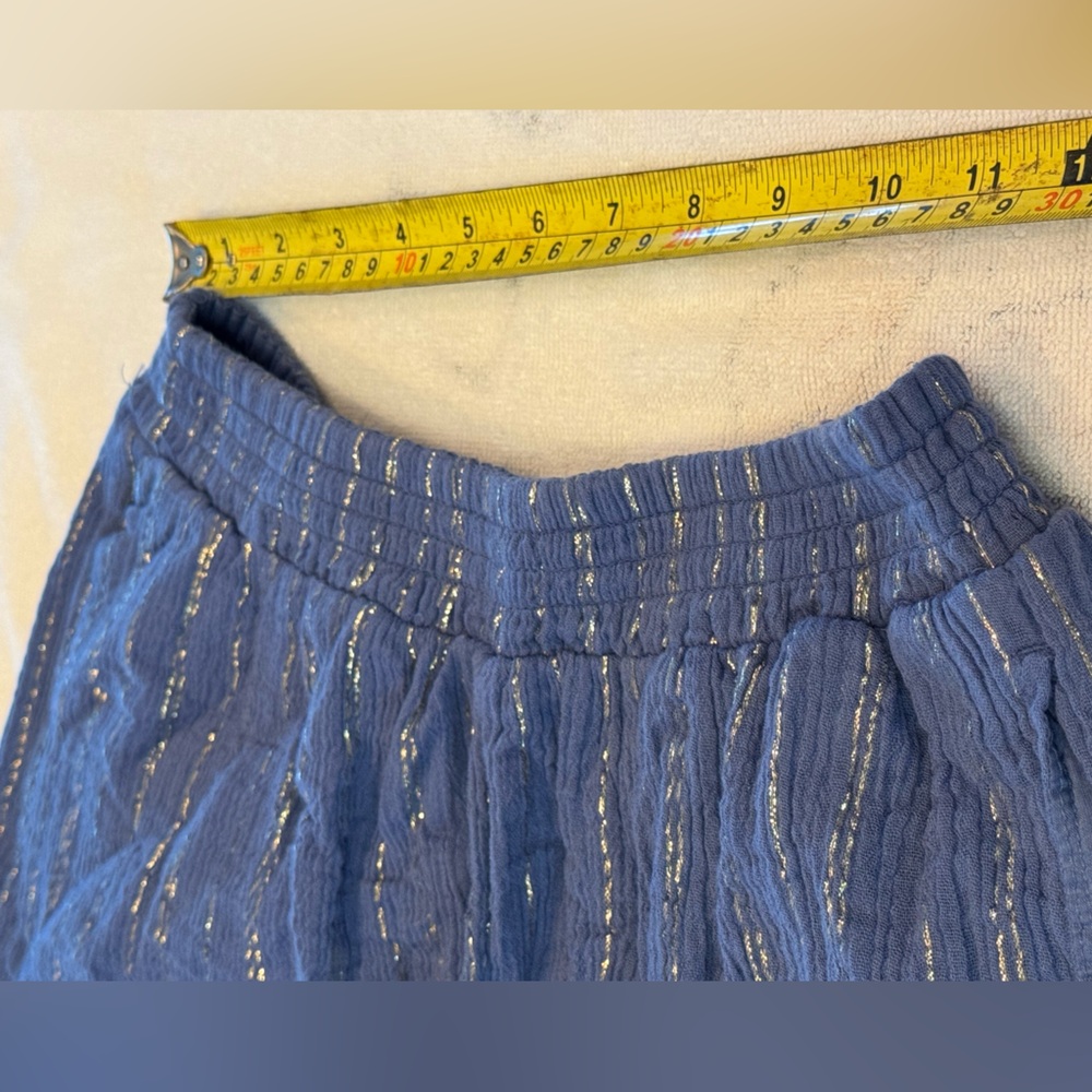 Aerie Blue and Silver Athletic Shorts with Elastic Waistband - Picture 4 of 9